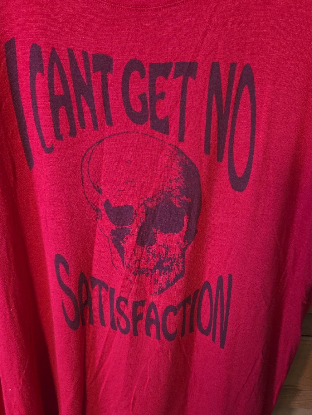 Hot Topic Graphic Skull Tee - Red with Black Print